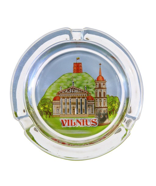 Suvenyrinė peleninė Vilnius iš stiklo